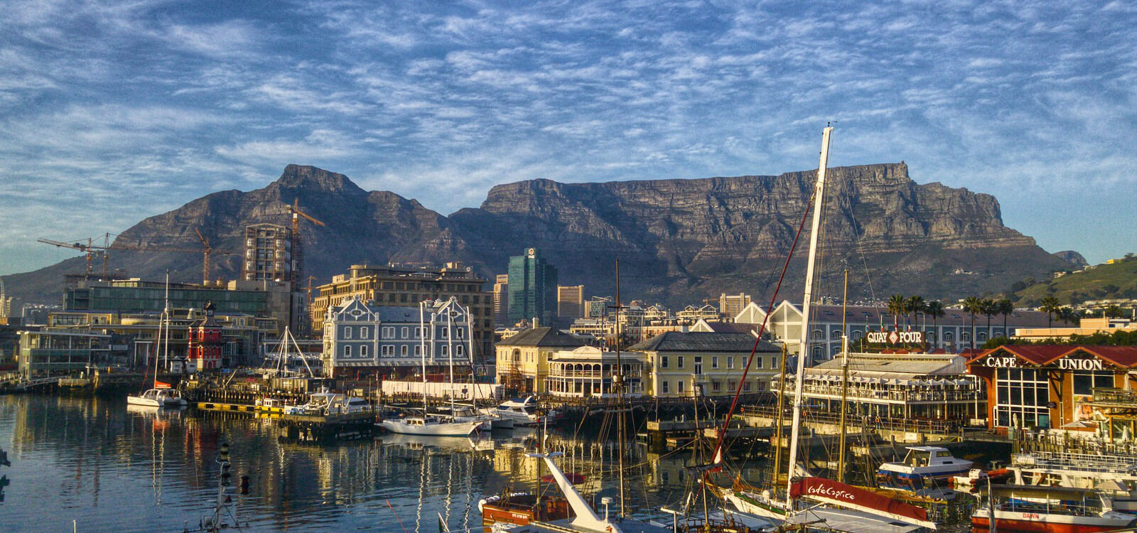 Cape Town coastline and mountains at sunrise